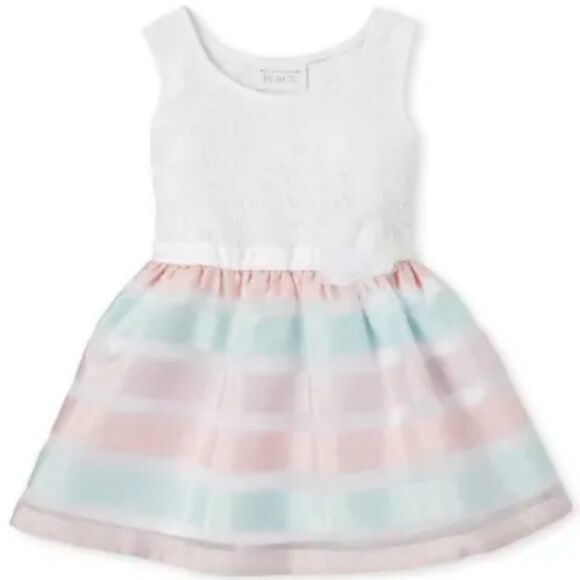 The Children's Place Whisper Pink Striped Dress - Picture 1 of 2